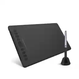 تبلت طراحی HUION H1161 11 x 6.8 اینچ، با یک نوار لمسی تعریف شده توسط کاربر، خودکار بدون باتری با عملکرد شیب ± 60 درجه، پشتیبانی از Android Mac Windows Chromebook، برای یادگیری از راه دور و کار از خانه