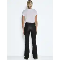 NOISY MAY NMSALLIE HW FLARE COATED PANTS NOOS Dames Broeken - Maat L X L32