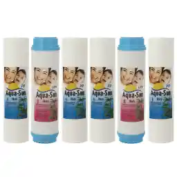 فیلتر دستگاه تصفیه کننده آب آکوا سان ری مدل 1/2 مجموعه 6 عددی