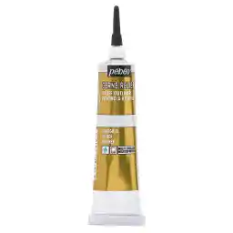 Pebeo Vitrail, Cerne Relief Dimensional Paint, 37 ml Tube with Nozzle - King Gold, 1.25 Fl Oz (Pack of 1)