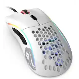 Glorious White Gaming Mouse - Glorious Model D Gaming Mouse Honeycomb - Ultralight RGB Mouse - PC Mouse - 68 g - Glossy White Mouse