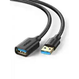 UGREEN Extension Cable 1M USB 3.0 Extender Cord Type A Male to Female Data Transfer Compatible for Playstation,VR,USB Flash Drive,Card Reader,Hard Drive,Keyboard,Printer,Camera