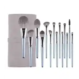 ست براش آرایشی مدل G3 رنگ تیتانیومی 14 عددی به همراه کیف | متفرقه