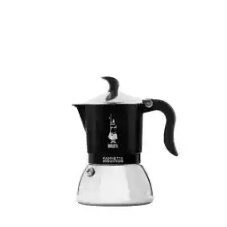 Bialetti Fiammetta Induktions-Kaffeemaschine, 2 Tassen (100 ml), für alle Herdarten geeignet, elegantes Design, schwarz