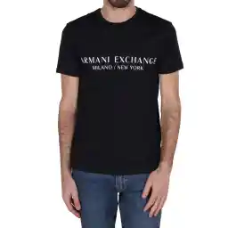 A|X Armani Exchange mens Short Sleeve Milan New York Logo Crew Neck T-shirt T-Shirt