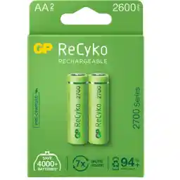 باتری قلمی قابل شارژ جی پی مدل (Rechargeable Recyko 2600 (series 2700 بسته دو عددی