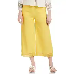 Amazon Brand - Tavasya Women's Cotton Palazzo Bottom