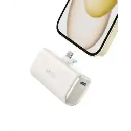 Anker Nano Powerbank, 5000 mAh Power Bank 22.5 W, Built-in Foldable USB-C Connector, Compatible with iPhone 15, Samsung S22/23 Series, Note20/10 Series, Huawei, iPad Pro/Air, AirPods and More