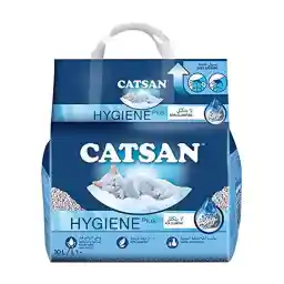 Catsan Litter, Hygiene Plus, Cat Litter 10L Lightweight Litter, Low Dust, Triple Odor Protection, Non Clumping Cat Litter