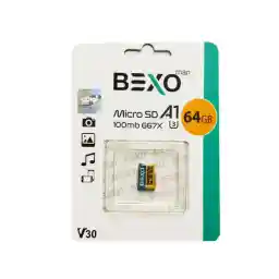 کارت حافظه micro sdxc بکسو مدل 667x کلاس 10 استانداردUHS-IU1 سرعت 100mb ظرفیت 64 گیگابایت