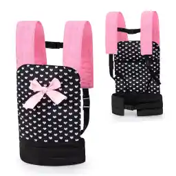 Bayer Design 62260AA Doll Carrier EasyCarry، بند قابل تنظیم، جلو و عقب پوشیدنی، صورتی، مشکی