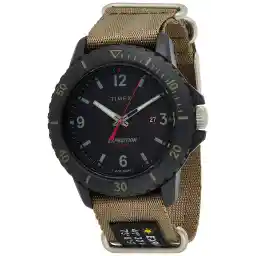 Timex Mens Quartz Watch, Analog Display And Textile Strap