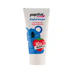 خمیردندان ژله ای کودک با طعم توت فرنگی 60 میلی لیتر | پاپیتال