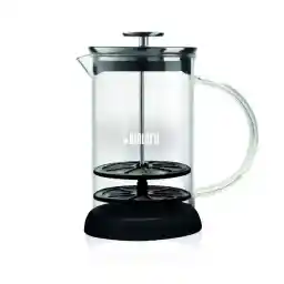 Bialetti Cappuccinatore, Perfect Cream, magnetronbestendig, vaatwasmachinebestendig, 330 ml, glas, zwart/transparant