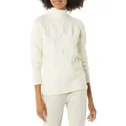 Amazon Essentials Women's Winter Long-Sleeve Sweater, Soft Touch Funnel Neck Cable Knit