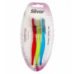 تیغ چند بار مصرف 1 لبه ابرو زنانه بسته 3 عددی | سیلور