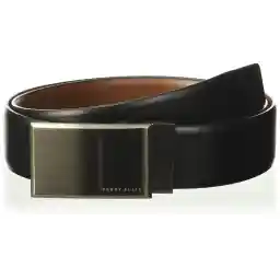 Perry Ellis Men's Portfolio Patterned Plaque 100% Leather Reversible Belt (Sizes 30-44 Inches), Brown