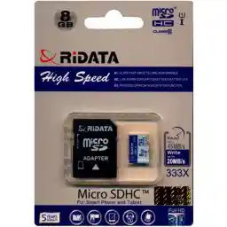 کارت حافظه microSDHC ری دیتا مدل High Speed کلاس 10 استاندارد UHS-I U1 سرعت 45MBps 333X ظرفیت 8 گیگابایت