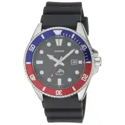 ساعة غوص للرجال من كاسيو، مقاومة للماء حتى 200 متر، موديل MDV106-1AV باللون الاسود (MDV106-1A)