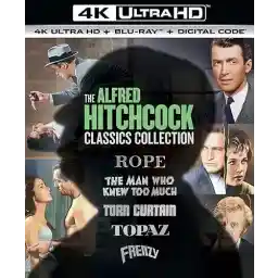 The Alfred Hitchcock Classics Collection (Rope / The Man Who Knew Too Much / Torn Curtain / Topaz / Frenzy) - 4K Ultra HD + Blu-ray + Digital [4K UHD]