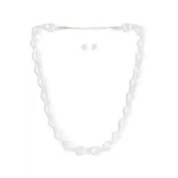 ZAVERI PEARLS Classy Contemporary Pearls Necklace With Earring-Zpfk10591