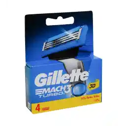 تیغ یدک مدل mach3 turbo بسته 4 عددی | ژیلت