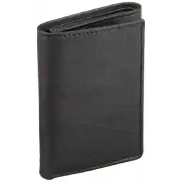 Perry Ellis Men's Park Avenue Leather Trifold Wallet with 3 ID Windows