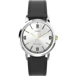 Timex Marlin Mechanic TW2V44700 Horloge - Leer - Zwart - Ø 34 mm