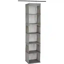 Amazon Basics 6-Tier Hanging Closet Shelf Organizer With Pockets