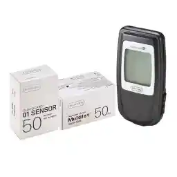 دستگاه تست قند خون آرکری مدل GLUCOCARD-01 به همراه یک بسته نوار تست50 عددی و یک بسته سوزن 50 عددی