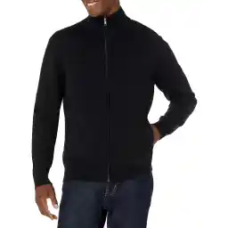 Amazon Essentials Men's Full-Zip Cotton Sweater