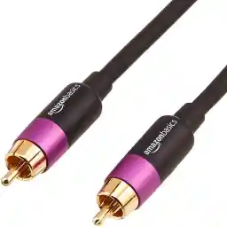 Amazon Basics RCA Audio Subwoofer Cable - 4.57 M, Black