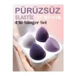 ست اسفنج گلابی جعبه ای ROWENAROSE 4 تایی