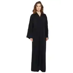 Nukhbaa Womens Premium Abaya Made With Fine Fabric, Comes Matching Hijab AJ716A Abaya (pack of 5)
