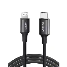 UGREEN iPhone Charger Cable 1M, [MFi Certified] USB C to Lightning Cable Fast Charging Power Delivery PD 20W Charging for iPhone 14/14 Pro/Plus/ Pro Max, 8-13 All Series, iPad-Black
