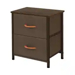 AZL1 Life Concept Storage Dresser Furniture Organizer Unit with 2 Drawers for Bedroom, Hallway, Entryway and Closets, Black and White, 11.8 x 17.7 x 19.7 inches