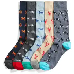 Amazon Essentials mens Comfortable Patterned Dress Socks