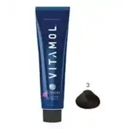 vitamol 120ml Natural Hair Color No. 3 Dark Brown (with gloves and hat | Vitamol