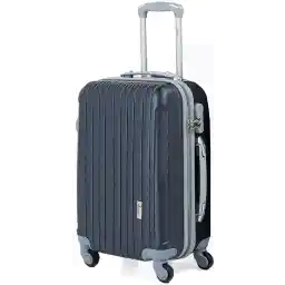 Senator Hard side Suitcase on Wheels Ultra Lightweight ABS Light Spinner Trolley Case with Spinner Wheels 4 - KH132 (20, Navy Blue)