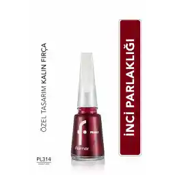 لاک ناخن مرواریدی براق فلورمار (MAROON) - مینای ناخن مرواریدی - Pl314 Velvet Red - 8682536035453