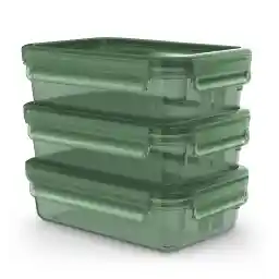 ظروف غذای Emsa Clip&Close Eco Plastic، مستطیلی، 0.8 لیتری، بهداشتی، بی بو و بی مزه، دارای گواهینامه ISCC، 85% اکو پلی پروپیلن، قابل شستشو در ماشین ظرفشویی