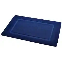 AmazonBasics Banded Bathroom Bath Rug Mat - 20 x 31 Inch, Navy Blue