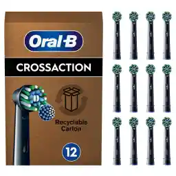 Oral-B Pro Cross Action Zwart Opzetborstels, Set Van 12, Past In Brievenbus