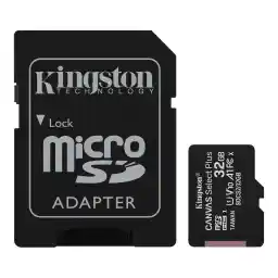 کارت حافظه microSDXC کینگستون مدل CANVAS کلاس 10 استاندارد UHS-I U1 سرعت 100MBps ظرفیت 32 گیگابایت به همراه آداپتور SD