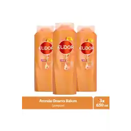 شامپو مراقبت از مو Elidor Superblend Repair Instant Care Vitamin C کراتین سرامید 650 میلی لیتر X3