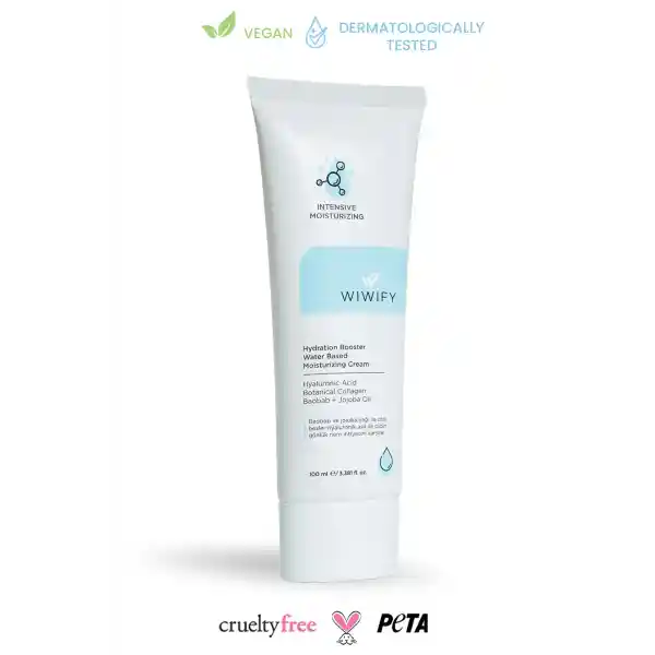 WIWIFY Su Bazlı Yoğun Nemlendirici Yüz Kremi 100 ml Tüm Cilt Tipleri 24 Saat Etkili