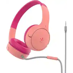 هدفون سیمی کوچک بلکین ساندفرم برای کودکان تک سایز صورتی