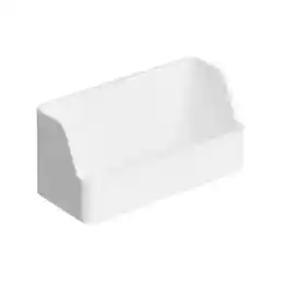 Amazon Basics Plastic Desk Organizer - Name Card Holder, White