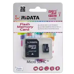 کارت حافظه microSDHC ری دیتا مدل High Speed کلاس 10 استاندارد UHS-I U1 به همراه آداپتور SD ظرفیت 32 گیگابایت