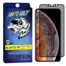 محافظ صفحه نمایش حریم شخصی وایت ولف مدل WGP مناسب برای گوشی موبایل اپل iPhone X/XS